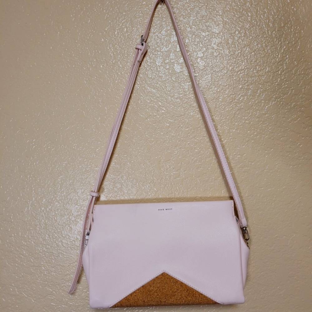 Pixie Mood Pink Vegan & Cork Crossbody Bag